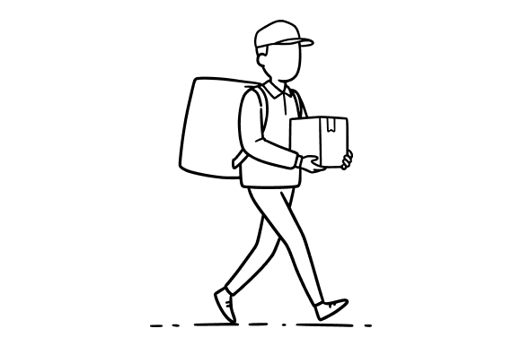 Delivery Man Clip Art: Graphics and Illustrations for Branding