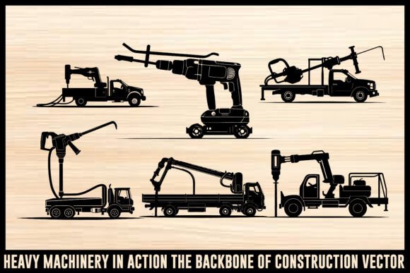 Heavy Machinery Action Construction Vect