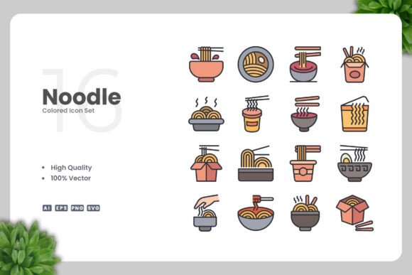 Noodle Colored Icons for Crafting