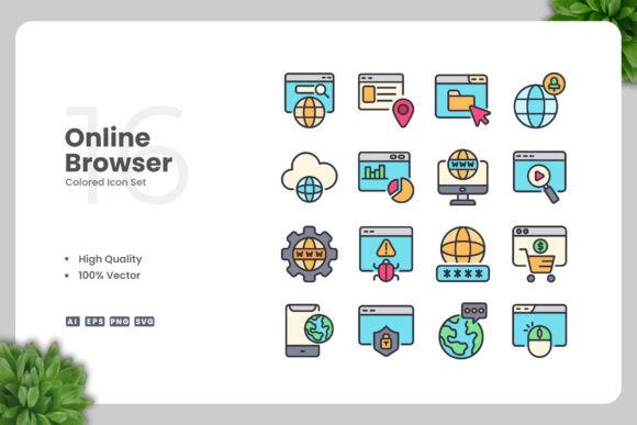 Online Browser Colored Icons for Crafters