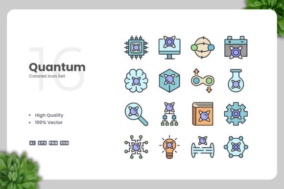 Quantum Colored Icons: Graphics and Icons for Modern Design