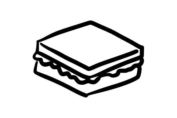 Sandwich Outline Graphics and Illustrations