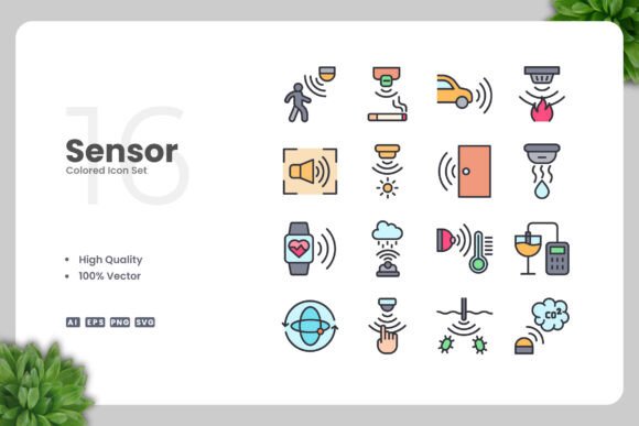 Sensor Colored Icons for Creative Crafts