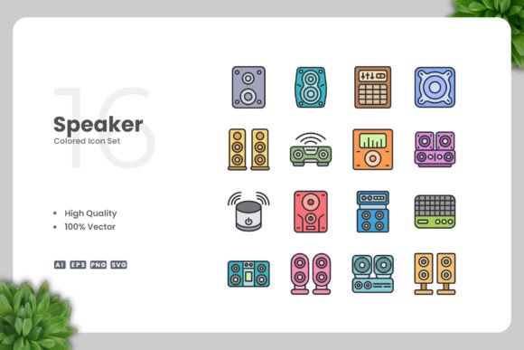 Speaker Colored Icons