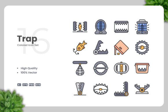 Trap Colored Icons: Graphics and Icons for Local Business