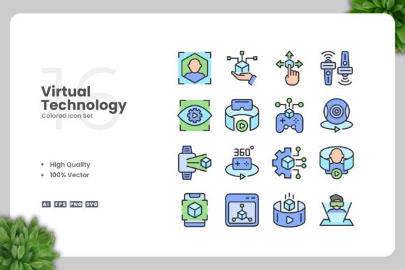 Virtual Technology Colored Icons